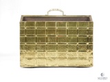 Vintage Brass Covered Wood File or Magazine Holder