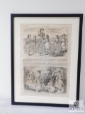 Framed and Matted Harper's Bazar Article Dated August 29th, 1868