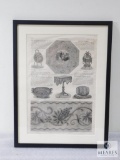 Framed and Matted Harper's Bazar Article Dated April 19th, 1873