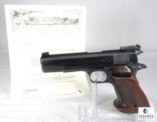 RARE Colt .38 SPL AMU Kit Gun Semi-Auto Pistol w/ Colt Archive Letter 8th Infantry Captain US Forces