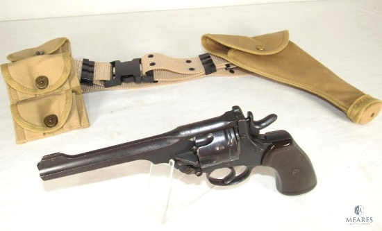 1924 Enfield British .455 MK II Webley Revolver with Holster Belt