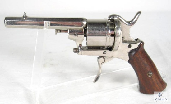 Antique Belgian .32 Pinfire Folding Trigger Revolver