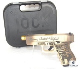 New Glock 19 US Constitution 9mm Semi-Auto Pistol with Zaffiri Gold Barrel
