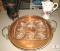Serving Trays with Porcelain and Silverplate Pitchers