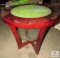 Wood and Glass End Table