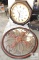 Revival Collection Leather Wall Clock with Large Ornate Metal Wall Mirror
