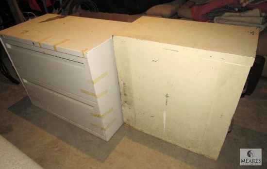 Two-Drawer Filing Cabinet with Two-Drawer Lateral Cabinet