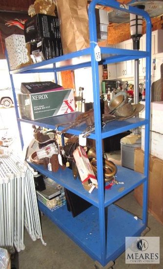 Win-Holt Metal Rolling Four-Shelf Cart