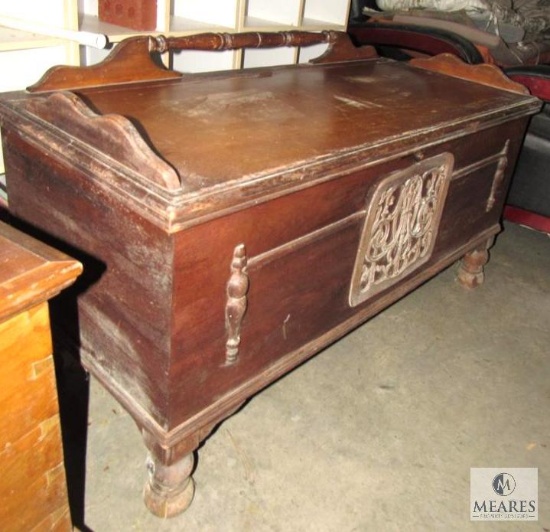 Antique Jacob Bloom Cedar Hope Chest