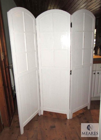 Three-Panel Wood Room Divider