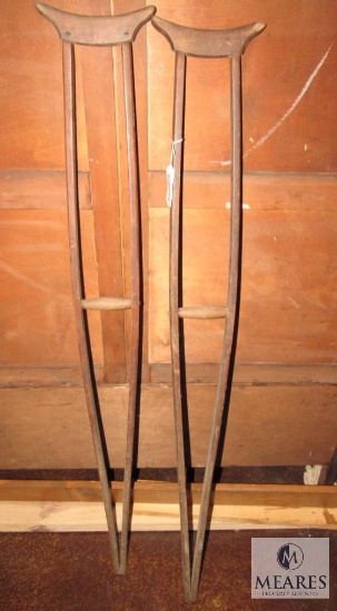 Antique Wood Crutches