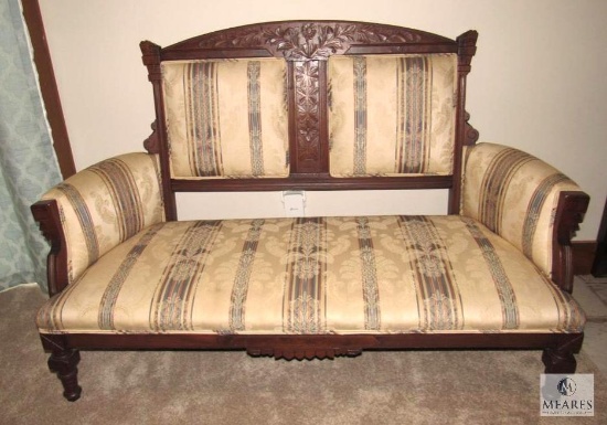 Antique Bench with New Upholstery