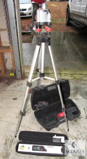 Pittsburgh Rotary Laser Level on Tripod with Case and Bosch Angle Finder