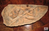 Carved Wood Masai Warrior Plaque from Kenya
