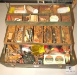 Metal Tacklebox with Vintage Fishing Lures