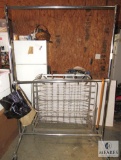 Hide-a-Bed Frame with Rolling Clothes Rack
