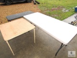 Lifetime 6' Folding Table and Two Samsonite Card Tables