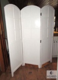 Three-Panel Wood Room Divider