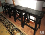 Five Wood Stools