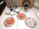 Dombay Oil and Vinegar Set with Decorative Coffee Cups