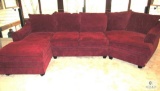 Red Microfiber Sectional