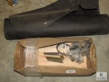 Partial Roll of Tar Paper and Assorted Paint Paddles