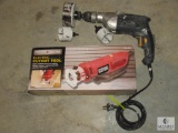 Chicago Electric Cutout Tool with Chicago Electric Drill and Hole Saw Bit Assortment