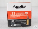 250 Rounds Aguila .22LR Super Extra Hollow Point 38 Grain Ammo