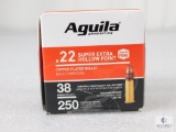 250 Rounds Aguila .22LR Super Extra Hollow Point 38 Grain Ammo