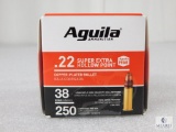 250 Rounds Aguila .22LR Super Extra Hollow Point 38 Grain Ammo