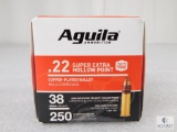 250 Rounds Aguila .22LR Super Extra Hollow Point 38 Grain Ammo