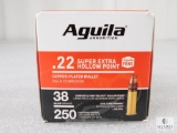 250 Rounds Aguila .22LR Super Extra Hollow Point 38 Grain Ammo
