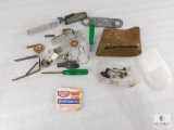 Lot of Assorted Gun Parts, Cleaning Tools and More