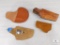 Lot of Four Assorted Leather Gun Holsters