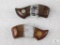 Lot of Two Smith & Wesson Checkered Wood Grips Fits Small J Frame Revolvers