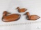 Set of Three Wooden Duck Wall Decorations