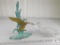 Lot Glass Decorative Duck Canister and Brass Decoration