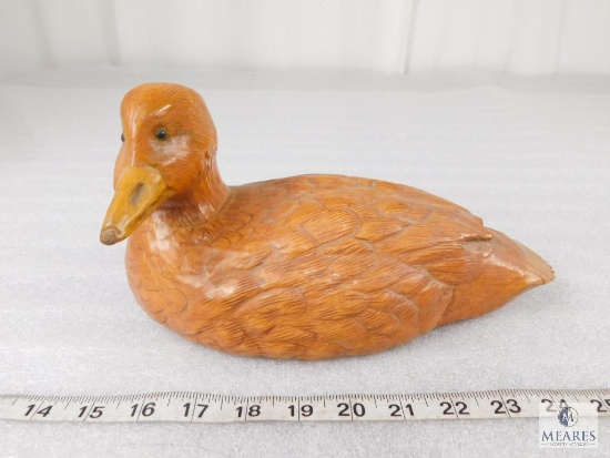 Wood Carved Teal Duck Decoy