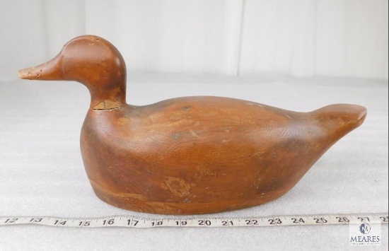 Vintage Wood Carved Duck Decoy