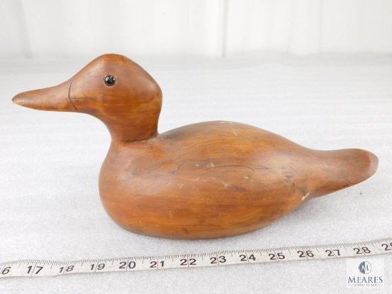 Vintage Wood Carved Duck Decoy