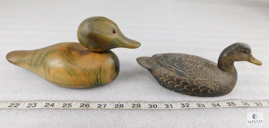 Lot of Two Vintage Wooden Duck Decoys