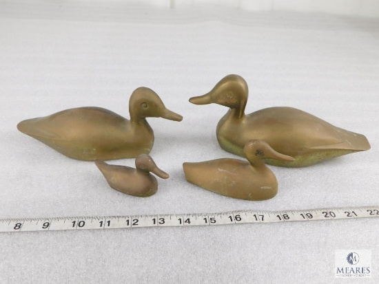 Lot of Four Brass Decorative Ducks