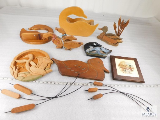 Large Lot of Wood Duck Decorations
