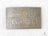 Vintage Colt Revolvers Brass Belt Buckle