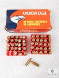 50 Rounds American Eagle .25 Auto 50 Grain Metal Case Ammo