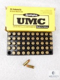 50 Rounds Remington UMC .25 Auto 50 Grain Metal Case Ammo
