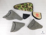 Lot of Five Assorted Soft Pistol Cases / Gun Rugs