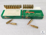 34 Rounds Remington .221 REM Fire Ball 50 Grain PTD Soft Point Ammo in Vintage Box