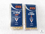 100 Rounds CCI .22 WMR Magnum 30 Grain V-Max and Maxi-Mag TNT Ammo