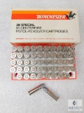50 Rounds Winchester .38 SPL 158 Grain Lead Ammo